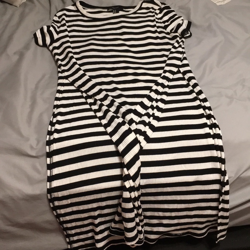 Striped long dress shirt cover